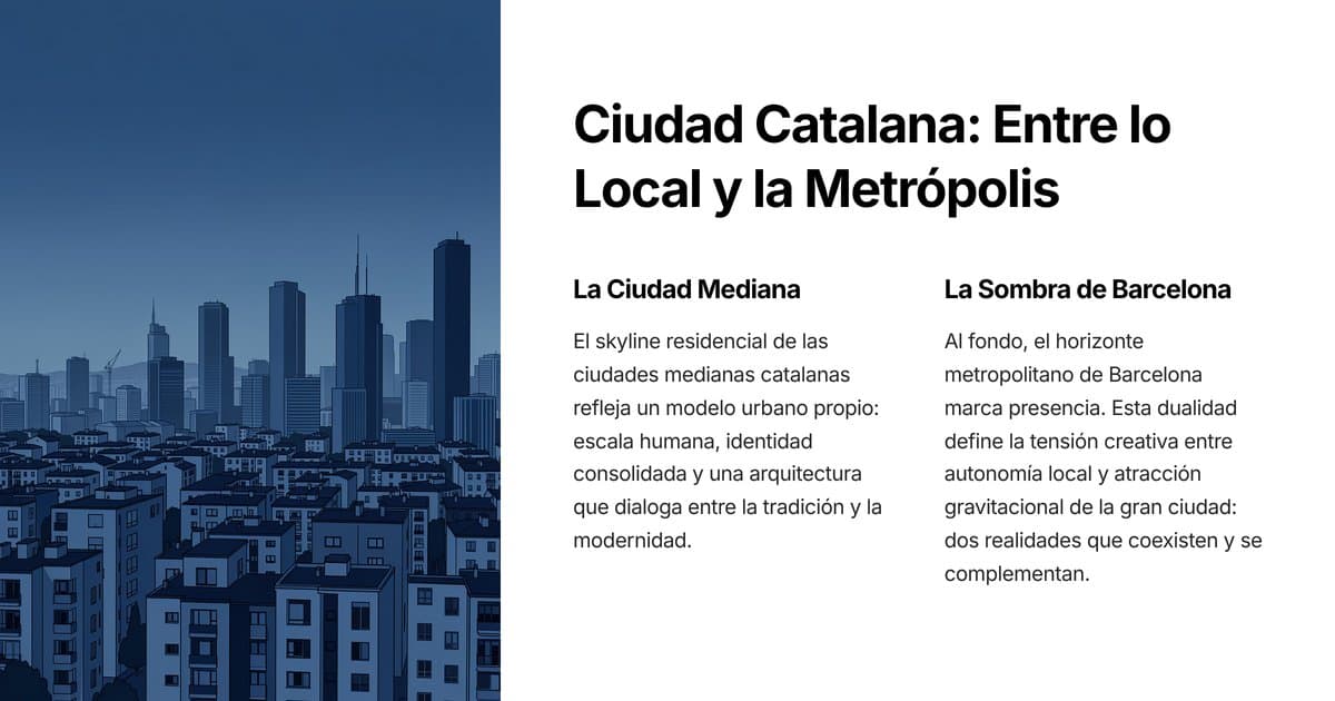 Ciutat catalana residencial comparada amb Barcelona metropolitana, inversió immobiliària 2025