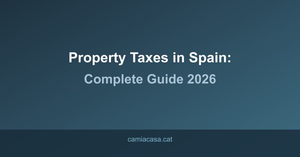 property taxes spain complete guide