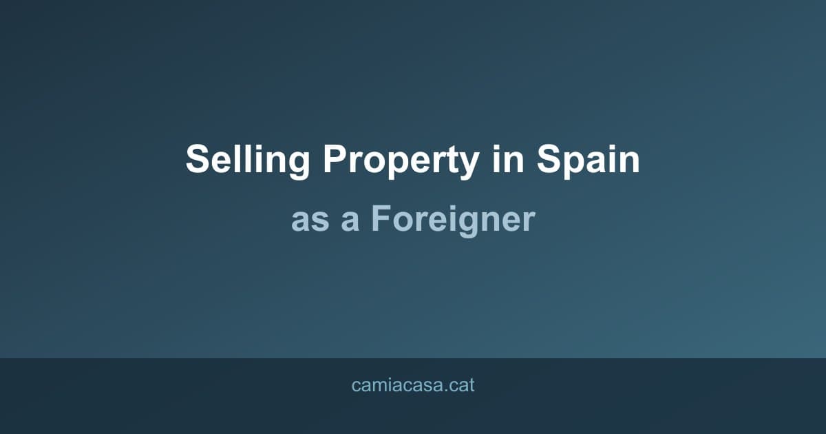 selling property spain as foreigner