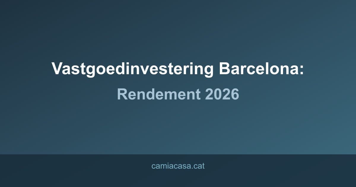 vastgoed investering barcelona rendement