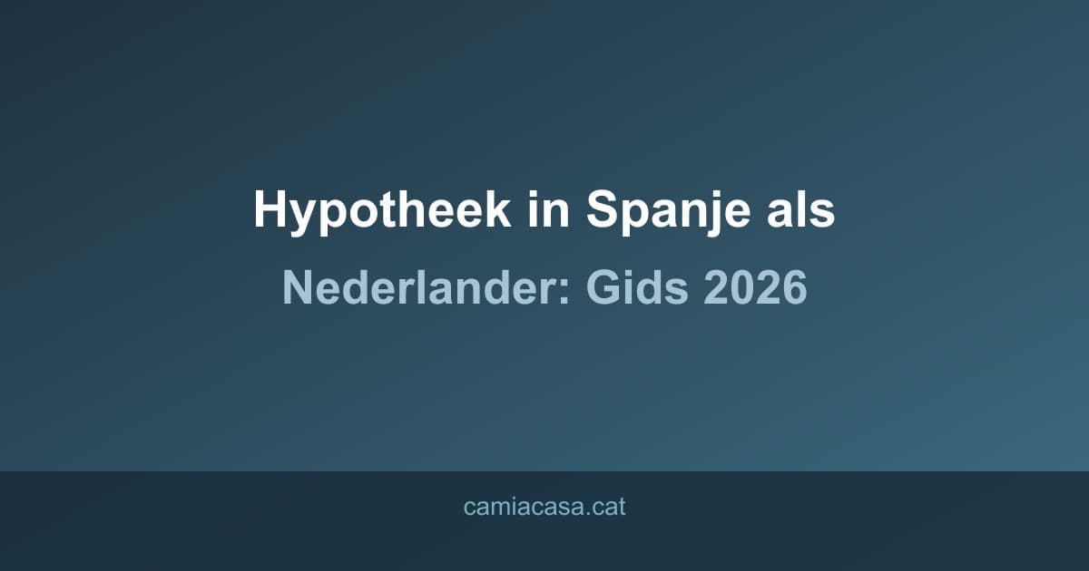 hypotheek spanje nederlanders gids