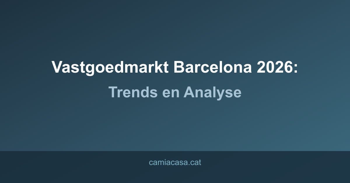 vastgoedmarkt barcelona 2026 analyse